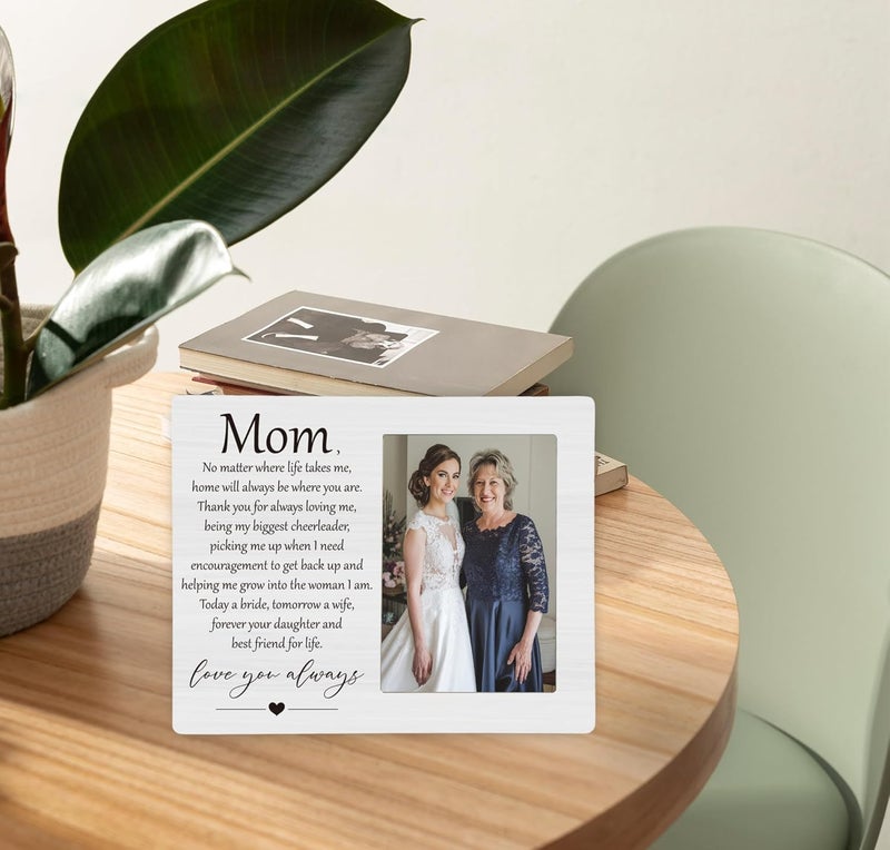 CAIFZ Mom Love You Forever Wedding Picture Frame, Mother of the Bride Photo Frame, 4x6 inch Photo - Image 5